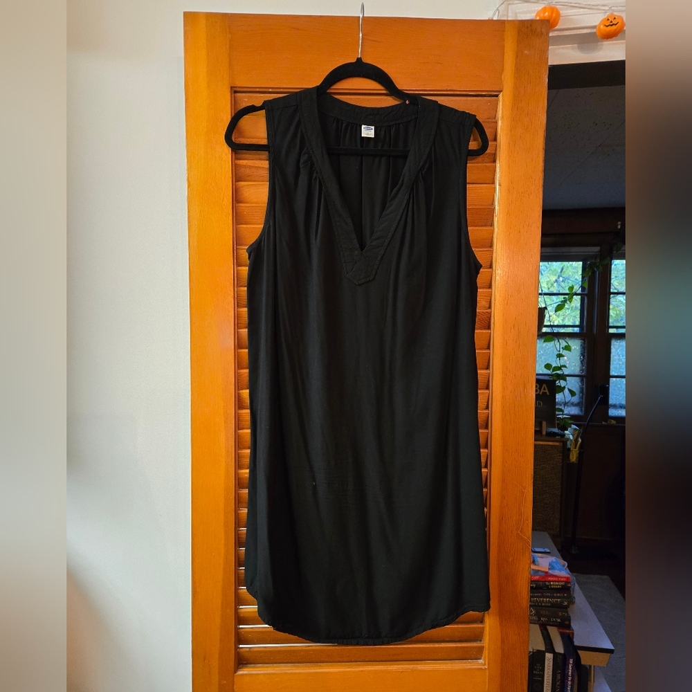 Sleeveless Tie-neck Shift Dress, L, Old Navy